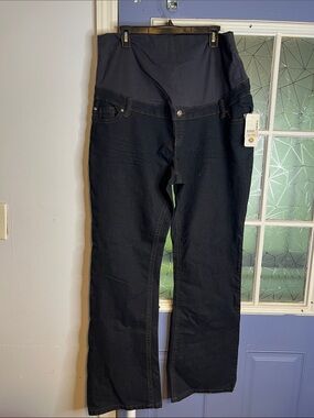 Thyme xl Dark Wash Maternity Jeans with Stretch Panel NWT